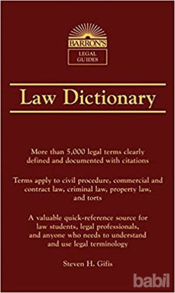 Picture of Barron's Law Dictionary