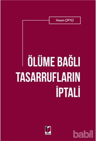 Picture of Ölüme Bağlı Tasarrufların İptali
