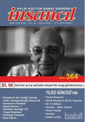 Picture of İnsancıl Aylık Kültür Sanat Dergisi Sayı: 364 Kasım 2020