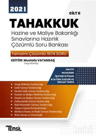 Picture of 2021 Tahakkuk - Hazine ve Maliye Bakanlığı Sınavlarına Hazırlık Çözümlü Soru Bankası Cilt 2
