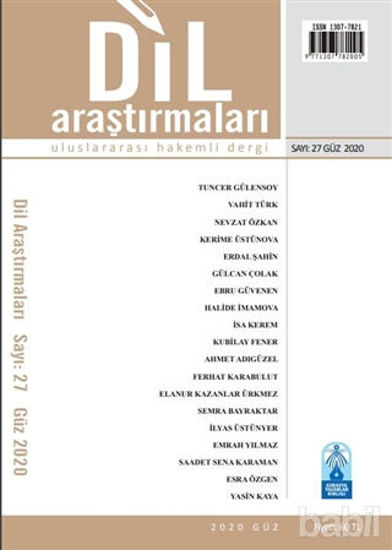 Picture of Dil Araştırmaları Uluslararası Hakemli Dergi Sayı: 27 Güz 2020
